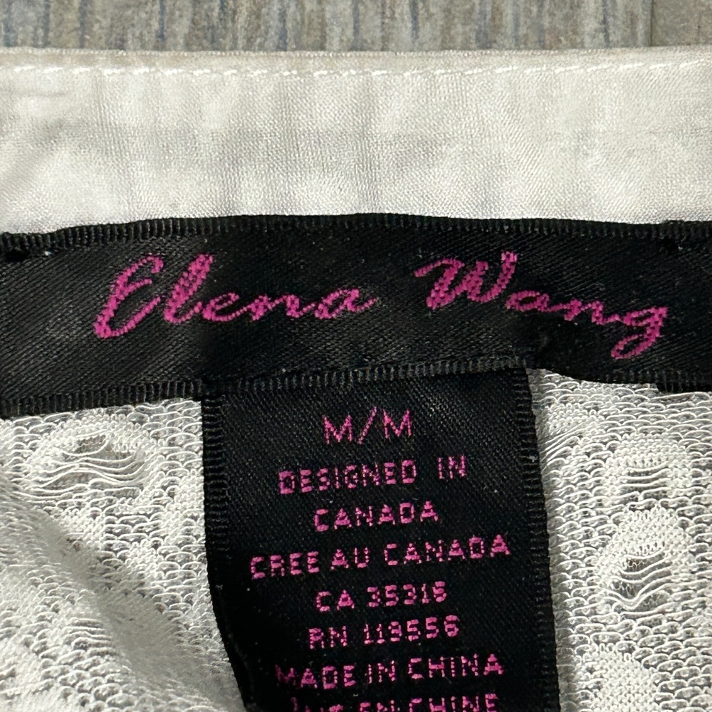 LIKE NEW! Women's Elena Wang Sheer Boho Lace White Layered Tunic - MEDIUM - Picture 8 of 13